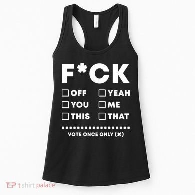 F Check Box Funny Sarcastic  Women's Tank Top