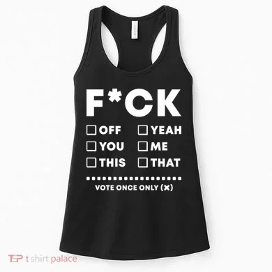 F Check Box Funny Sarcastic  Women's Tank Top