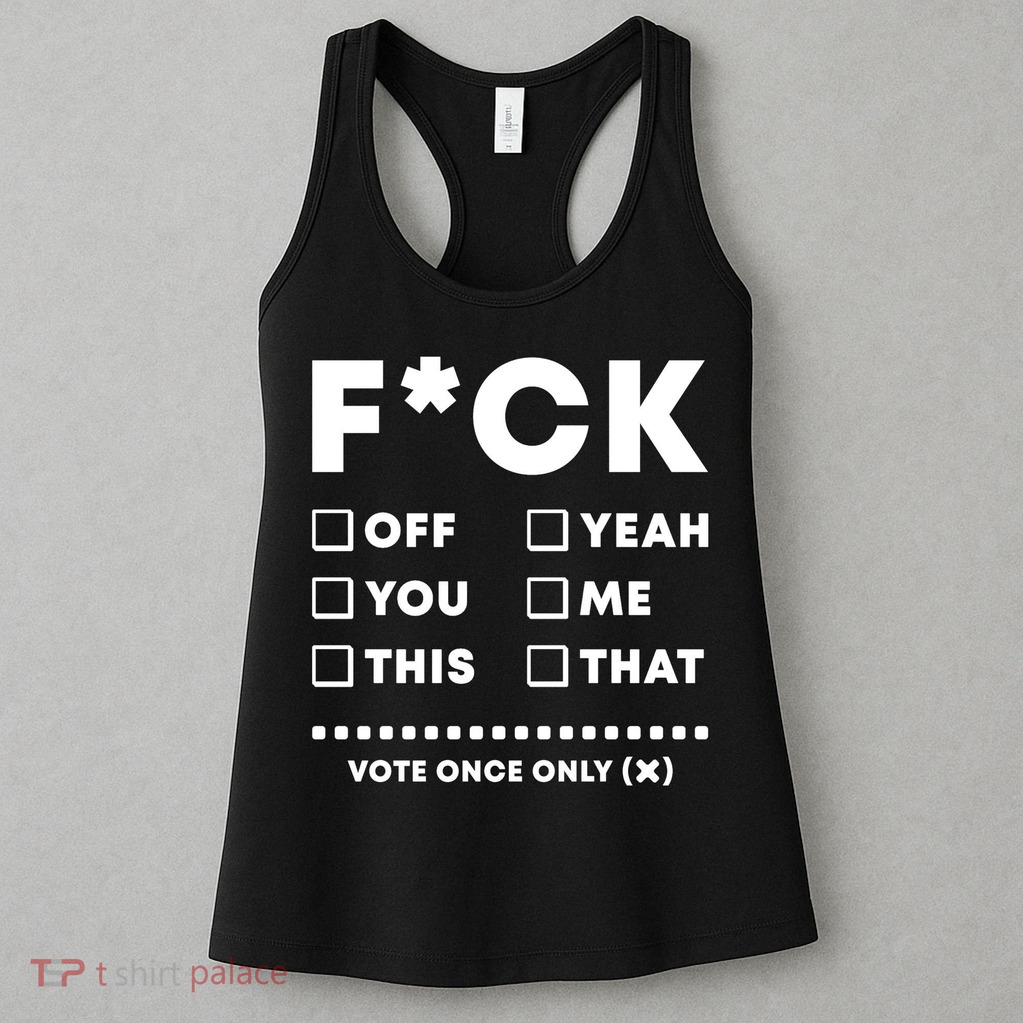 F Check Box Funny Sarcastic  Women's Tank Top