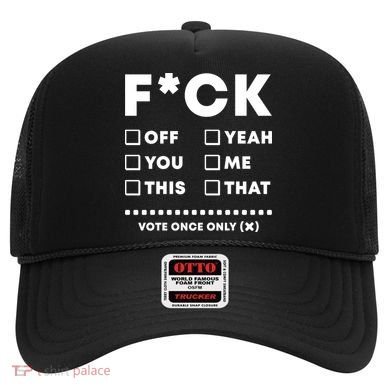F Check Box Funny Sarcastic  Hat