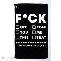 F Check Box Funny Sarcastic  Golf Towel thumb 0