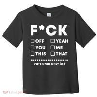 F Check Box Funny Sarcastic  Toddler T-Shirt thumb 0