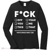F Check Box Funny Sarcastic  Women's Long Sleeve Shirt thumb 0