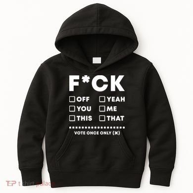 F Check Box Funny Sarcastic  Kids Hoodie