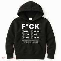F Check Box Funny Sarcastic  Kids Hoodie thumb 0