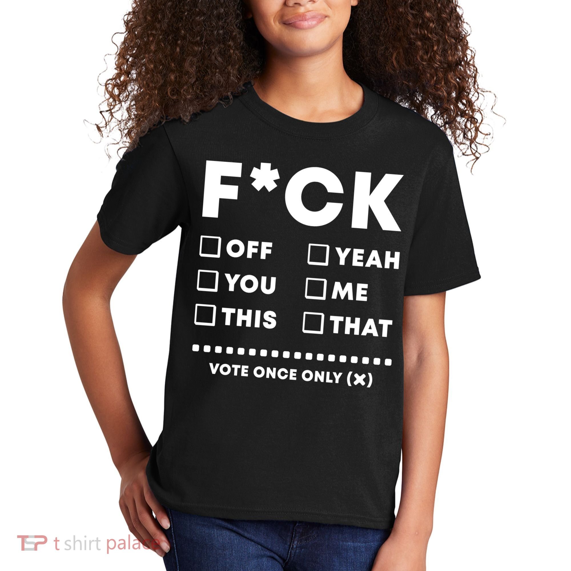 F Check Box Funny Sarcastic  Kids T-Shirt
