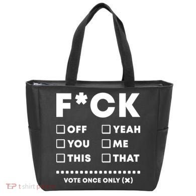 F Check Box Funny Sarcastic  Bag