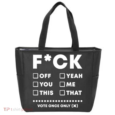 F Check Box Funny Sarcastic  Tote Bag