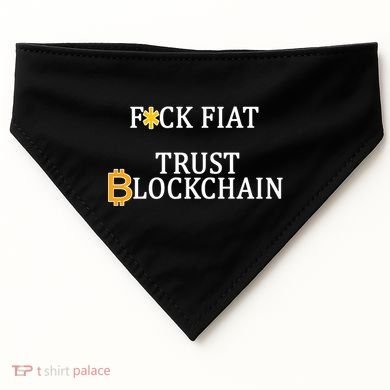 F CK Flat Trust Blockchain USA-Made Doggie Bandana