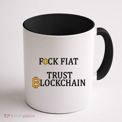 F CK Flat Trust Blockchain Coffee Mug back