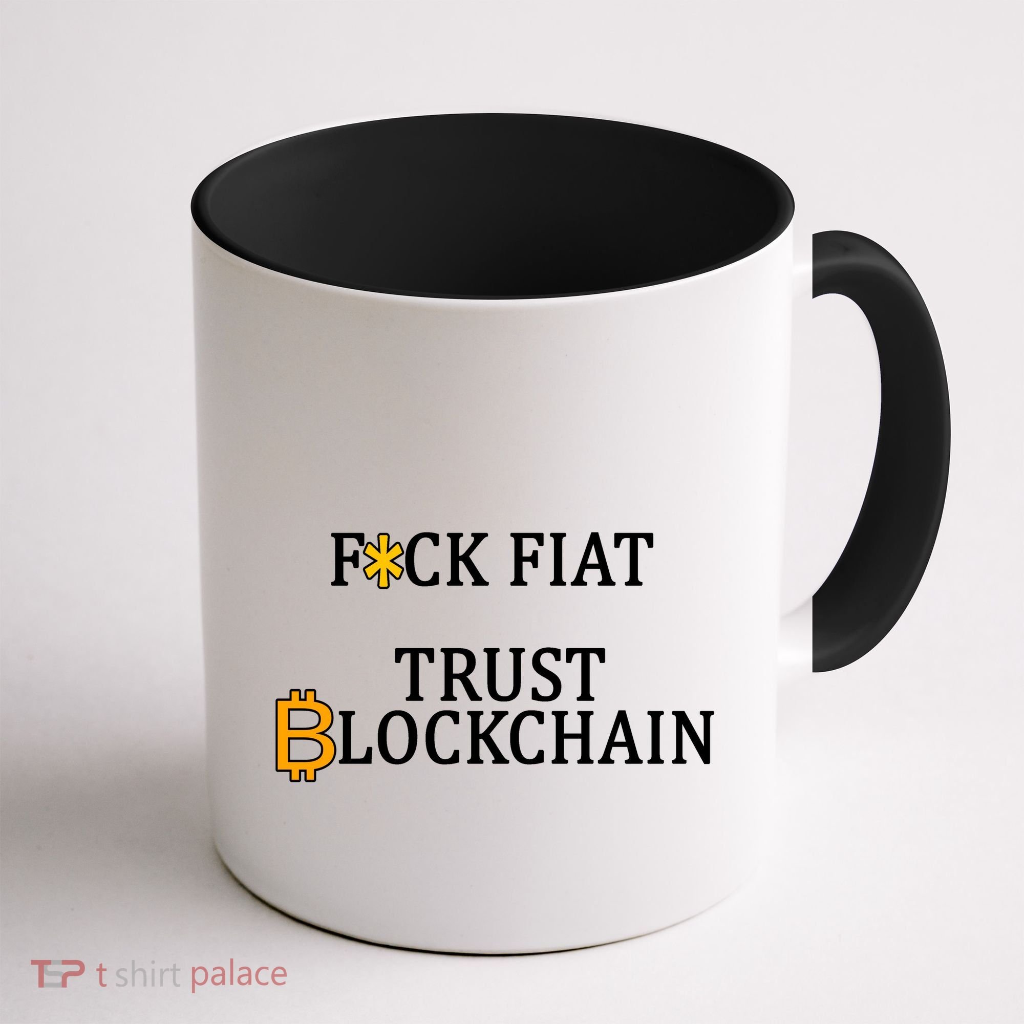 F CK Flat Trust Blockchain Coffee Mug