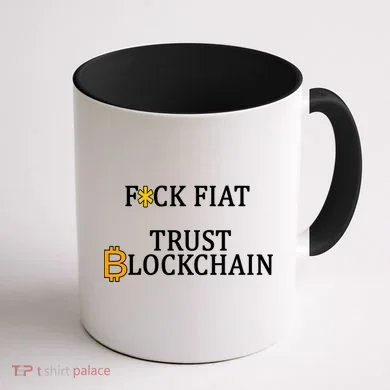 F CK Flat Trust Blockchain Coffee Mug back