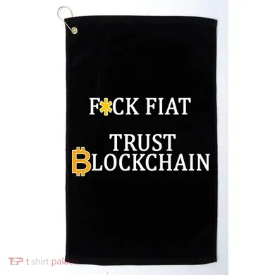 F CK Flat Trust Blockchain Golf Towel