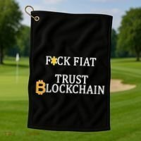 F CK Flat Trust Blockchain Golf Towel thumb 1