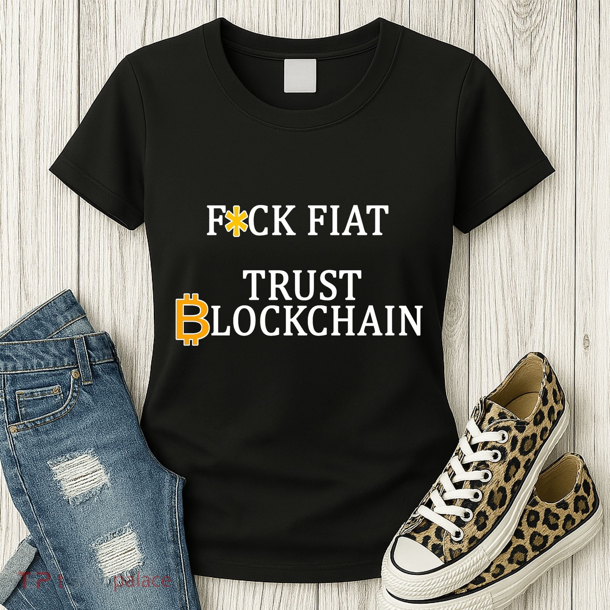F CK Flat Trust Blockchain Women's T-Shirt
