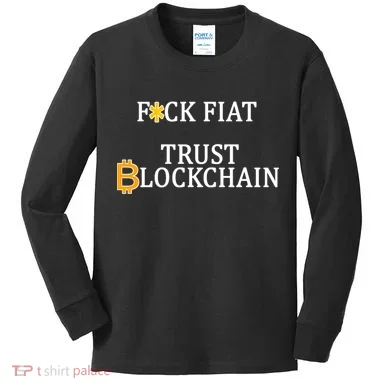 F CK Flat Trust Blockchain Kids Long Sleeve Shirt
