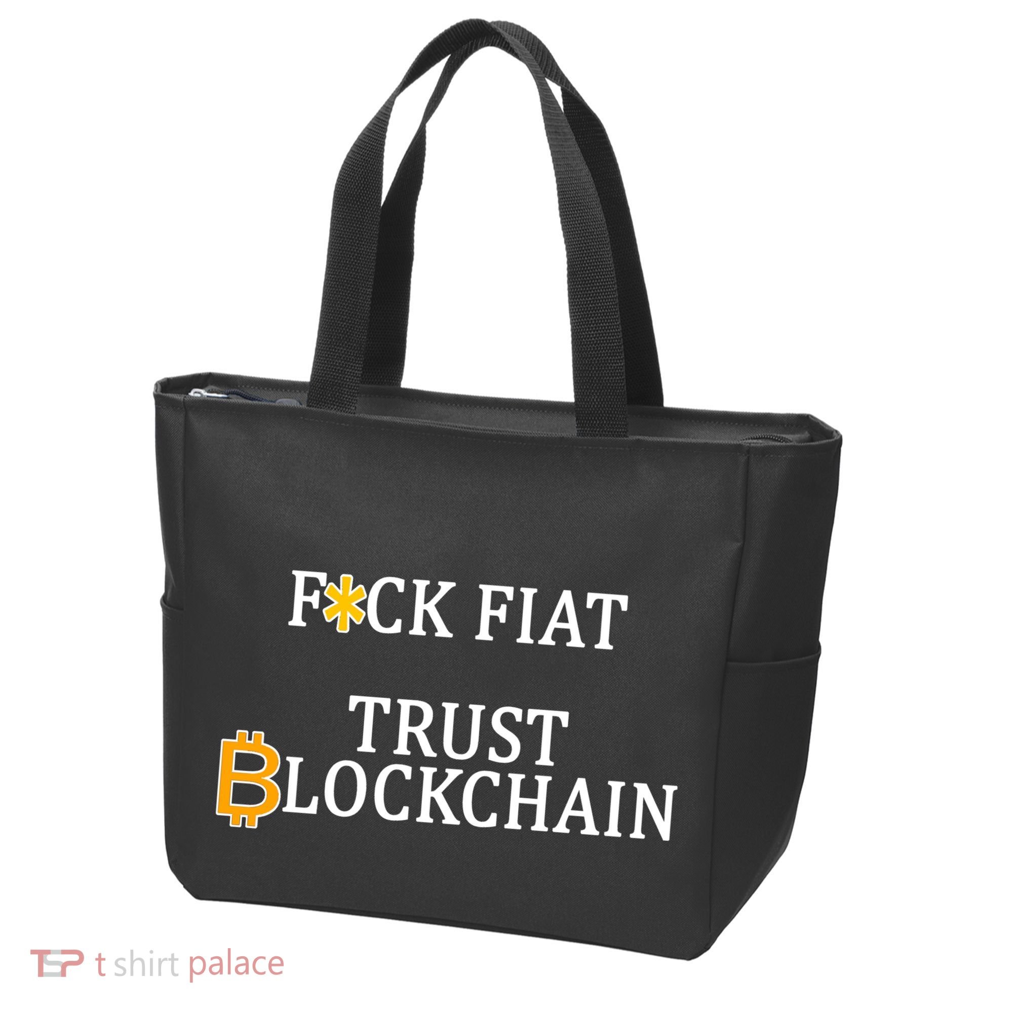 F CK Flat Trust Blockchain Tote Bag