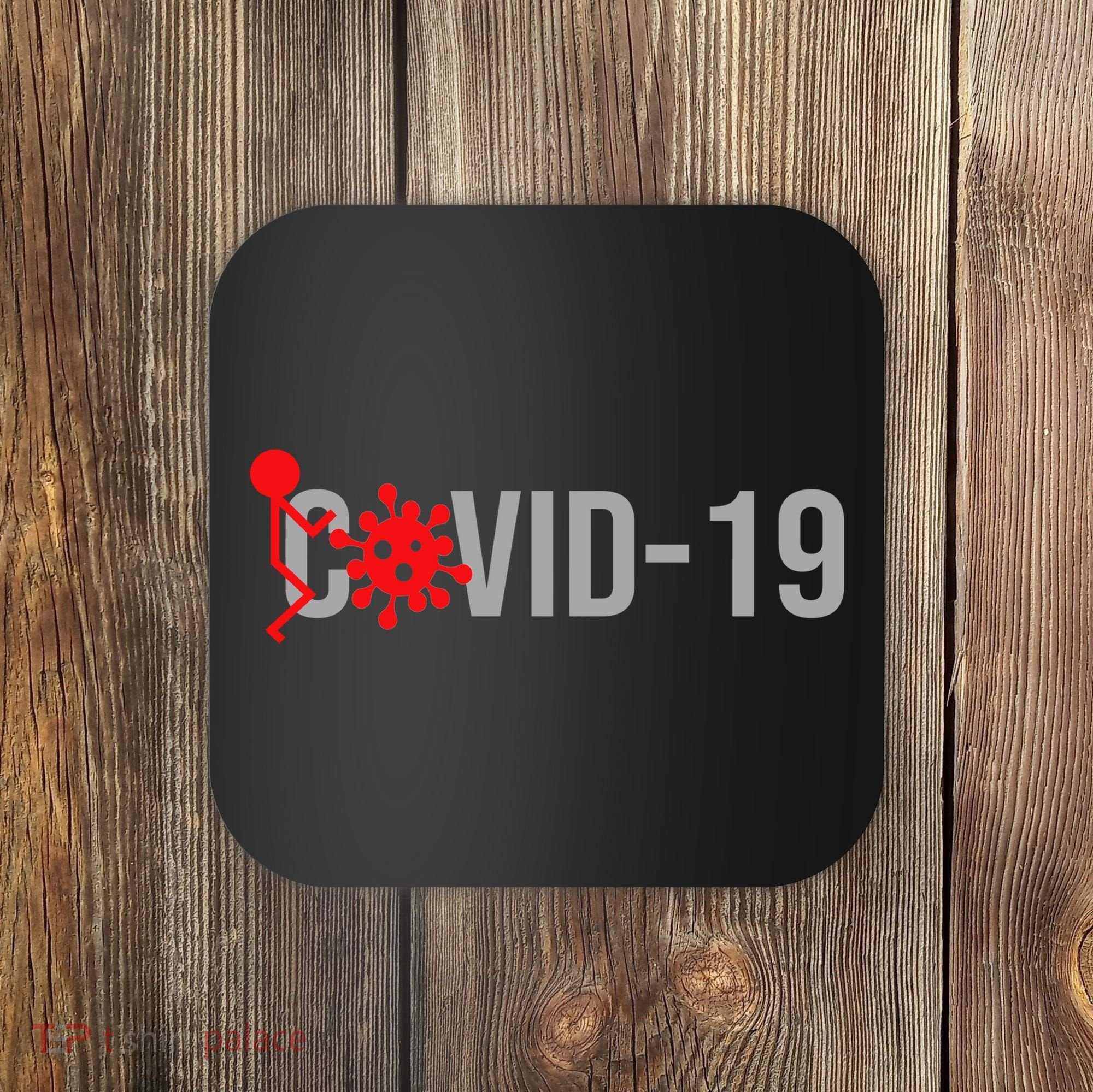 F COVID-19 Coaster