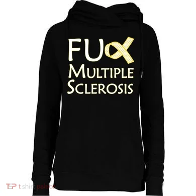 F Multiple Sclerosis Womens Funnel Neck Pullover Hood