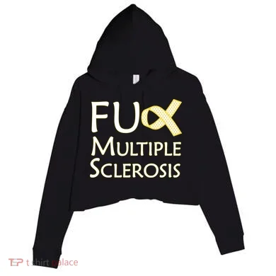 F Multiple Sclerosis Crop Fleece Hoodie