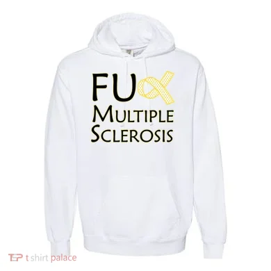 F Multiple Sclerosis Comfort Colors Garment-Dyed Hooded Sweatshirt