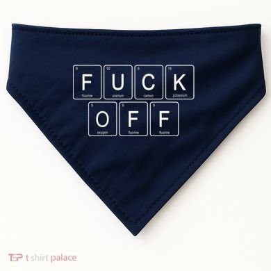 F Off Periodic Table USA-Made Doggie Bandana