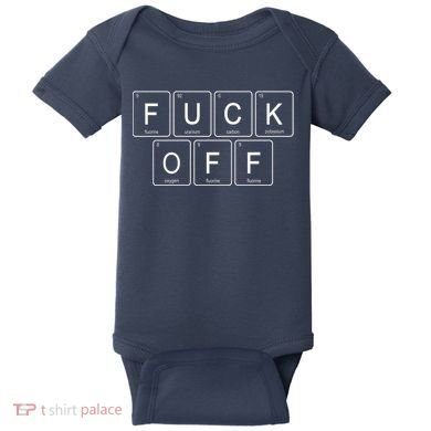 F Off Periodic Table Baby Bodysuit