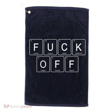F Off Periodic Table Golf Towel