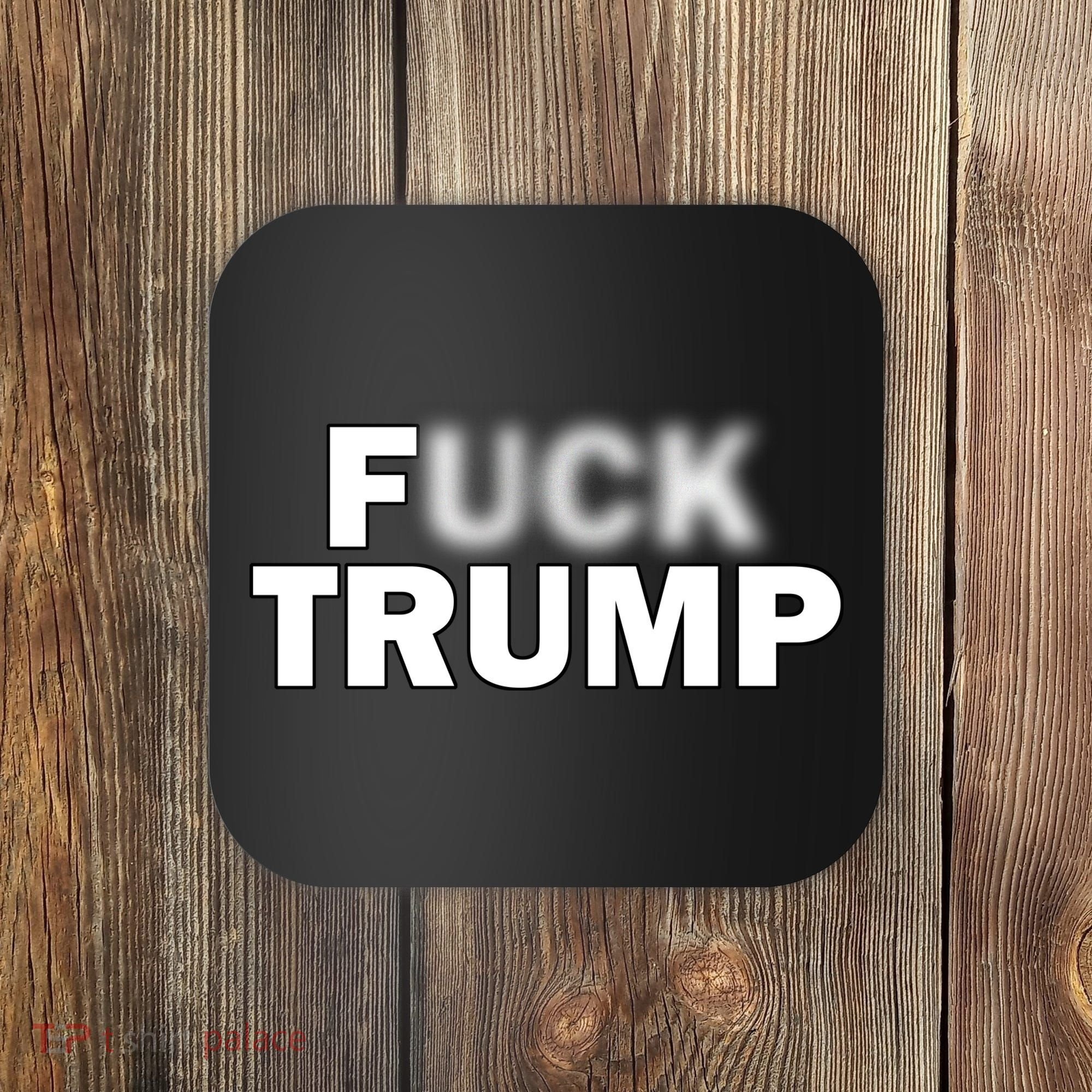 F Trump Blurry Logo Coaster