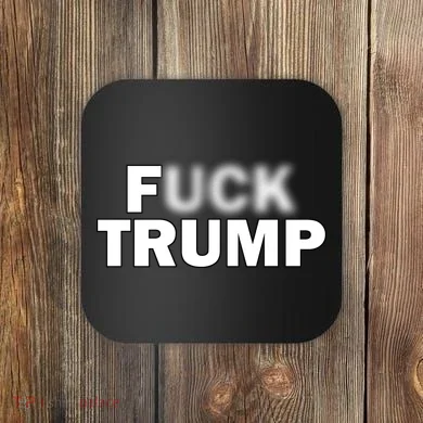 F Trump Blurry Logo Coaster
