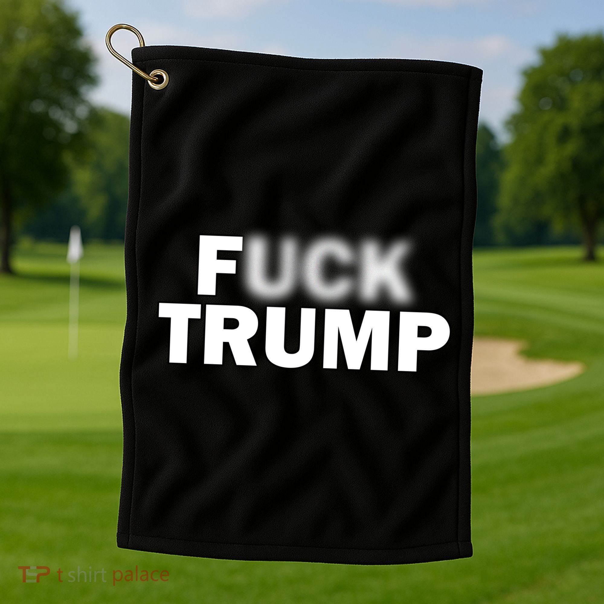 F Trump Blurry Logo Golf Towel