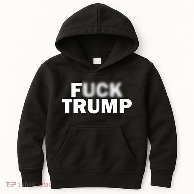 F Trump Blurry Logo Kids Hoodie