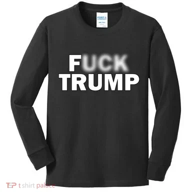 F Trump Blurry Logo Kids Long Sleeve Shirt