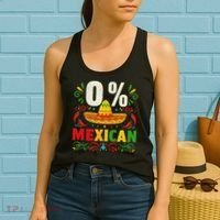 Funny 0 Percent Mexican Fiesta Mexico Party Cinco De Mayo Women's Tank Top thumb 2