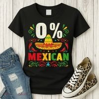 Funny 0 Percent Mexican Fiesta Mexico Party Cinco De Mayo Women's T-Shirt thumb 3