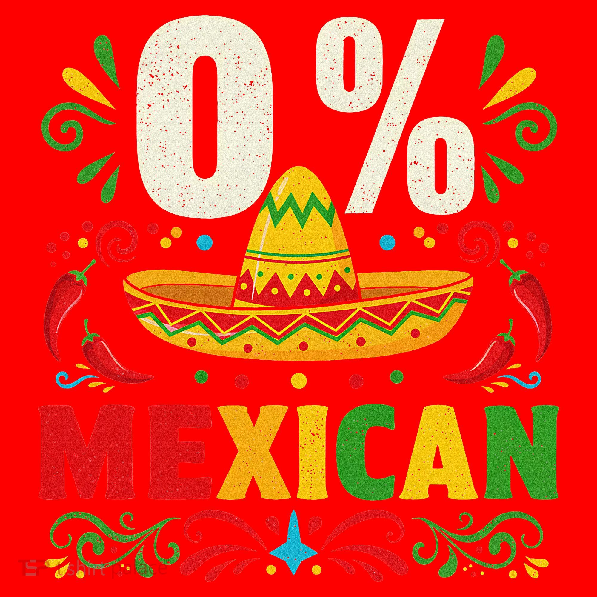 Funny 0 Percent Mexican Fiesta Mexico Party Cinco De Mayo Santa Hat