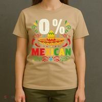 Funny 0 Percent Mexican Fiesta Mexico Party Cinco De Mayo T-Shirt thumb 4