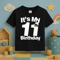 Funny 11th Birthday It's My 11th Birthday 11 Year Old Birthday Toddler T-Shirt thumb 3