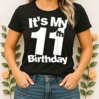 Funny 11th Birthday It's My 11th Birthday 11 Year Old Birthday Women's T-Shirt thumb 2