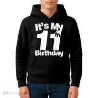 Funny 11th Birthday It's My 11th Birthday 11 Year Old Birthday Kids Hoodie thumb 4