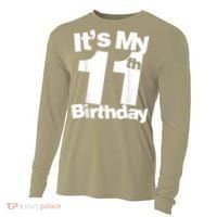 Funny 11th Birthday It's My 11th Birthday 11 Year Old Birthday Cooling Performance Long Sleeve Crew thumb 0