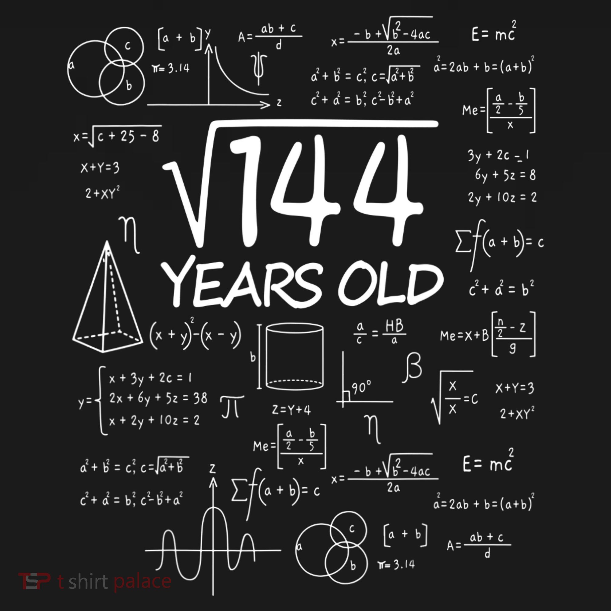 Funny 12th Birthday 144 Math Square Root Doggie Tank