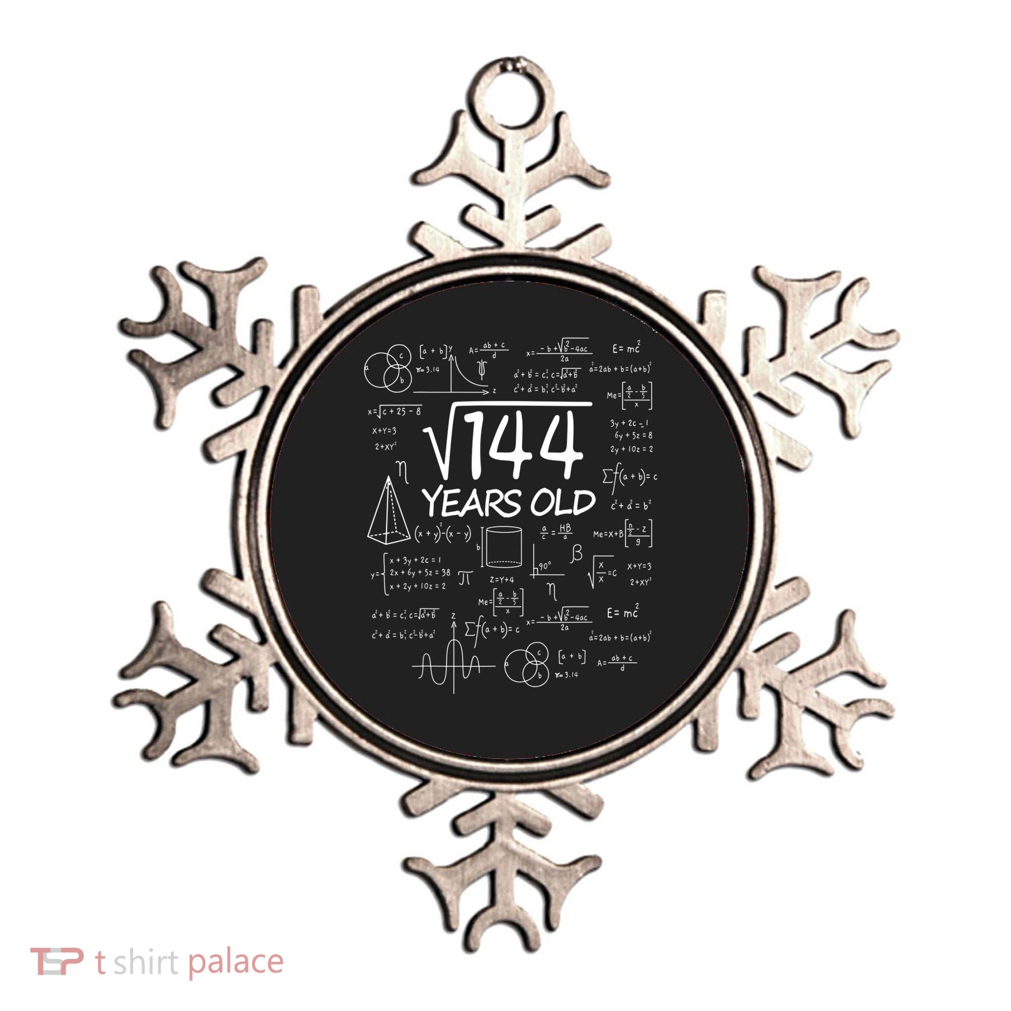 Funny 12th Birthday 144 Math Square Root Ornament