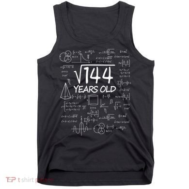 Funny 12th Birthday 144 Math Square Root Tank Top