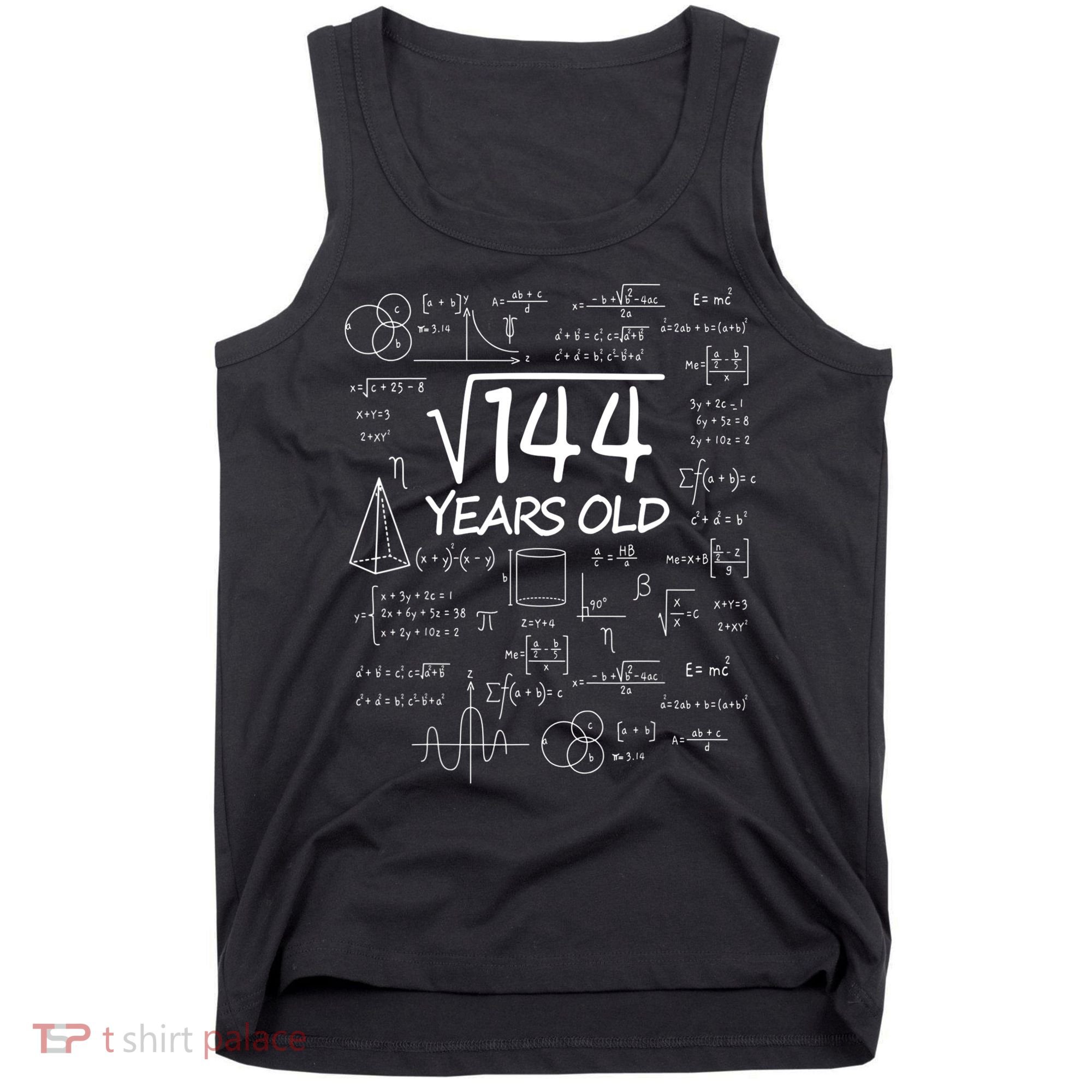 Funny 12th Birthday 144 Math Square Root Tank Top