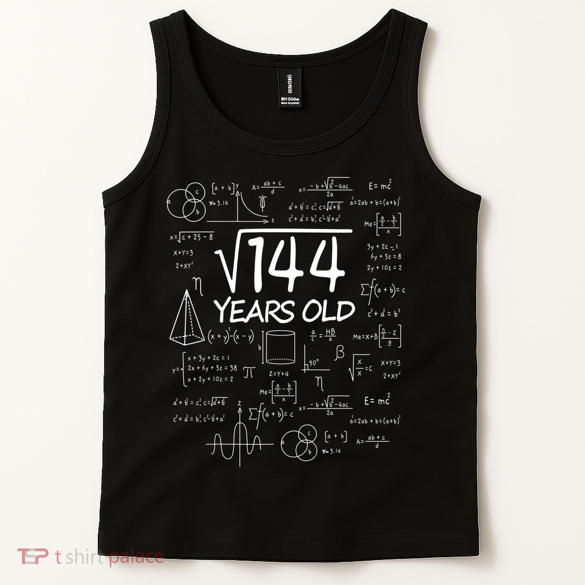 Funny 12th Birthday 144 Math Square Root Tank Top
