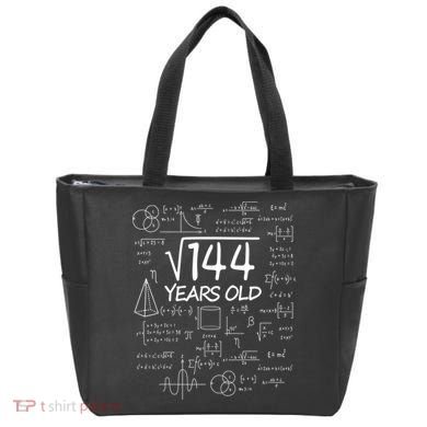 Funny 12th Birthday 144 Math Square Root Tote Bag