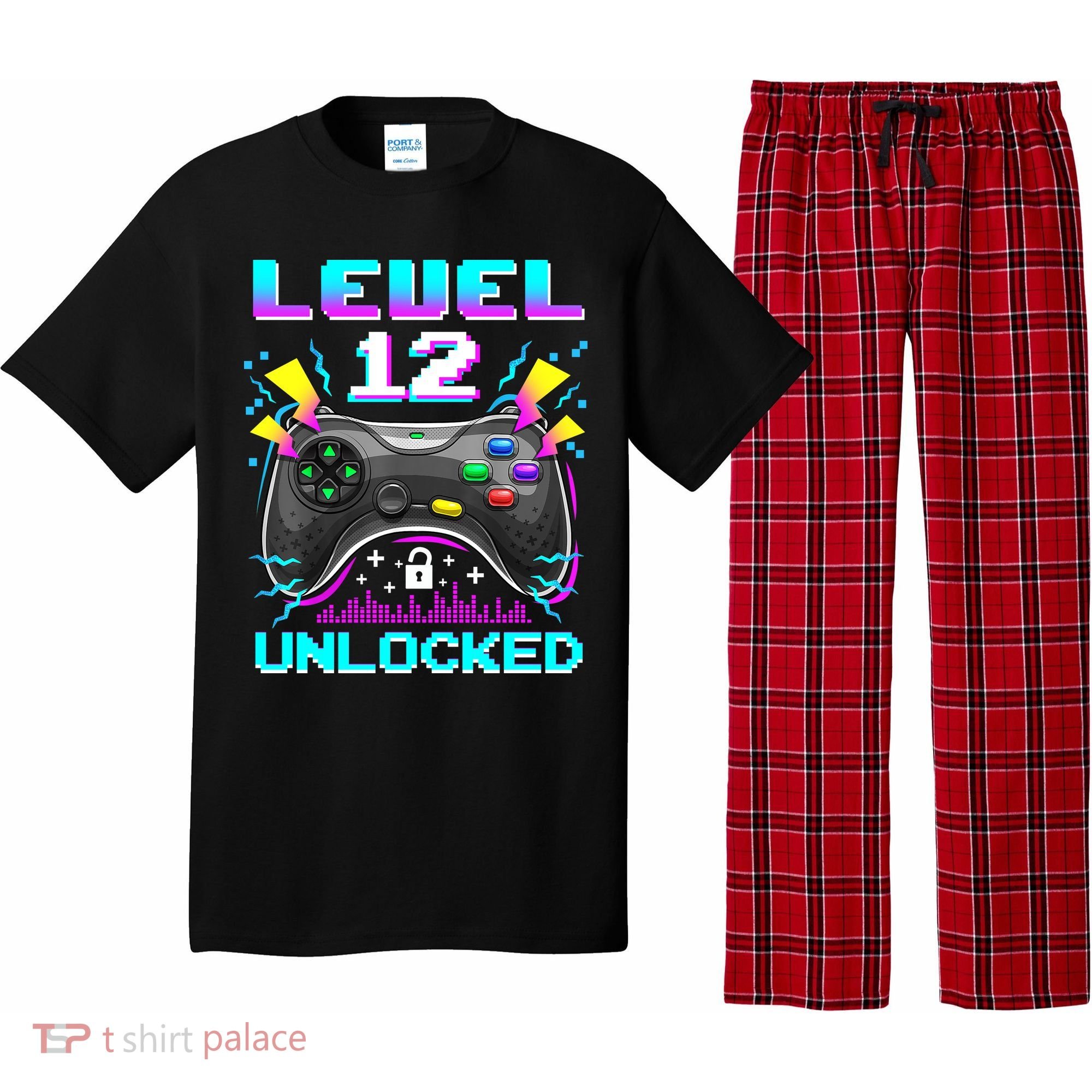 Funny 12th Birthday Video Game Gift Birthday Gaming Pajama Set
