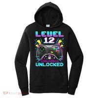 Funny 12th Birthday Video Game Gift Birthday Gaming Women's Hoodie thumb 0