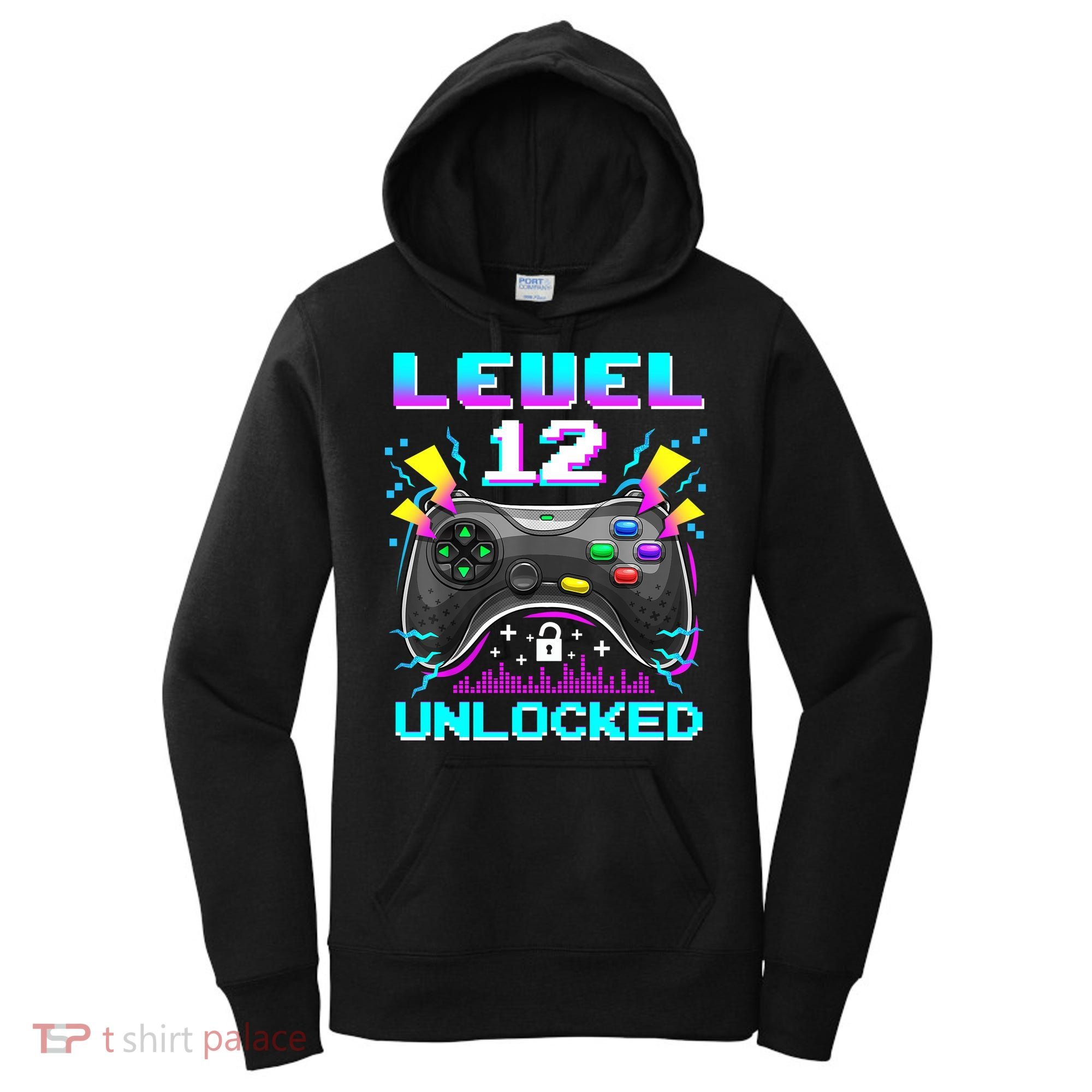 Funny 12th Birthday Video Game Gift Birthday Gaming Women's Hoodie
